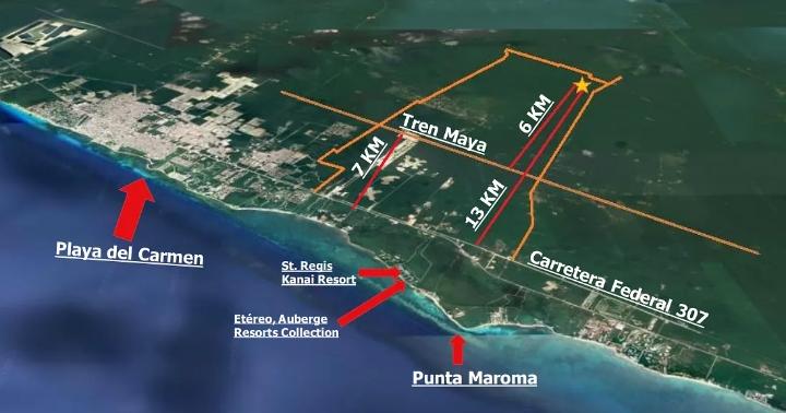 Las Palmas, Parcela de 1 hectárea en Playa del Carmen, Quintana Roo
